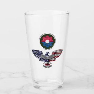 9th Infantry Division Eagle Veteran Glass