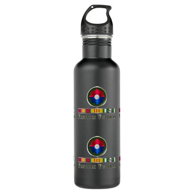 9th Infantry Division Vietnam Veteran 710 Ml Water Bottle (Front)