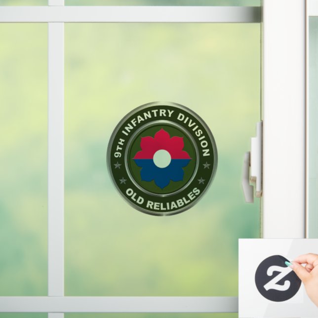 9th Infantry Division  Window Cling (Home)
