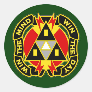 9th Psychological Operations Bn DUI Classic Round Sticker