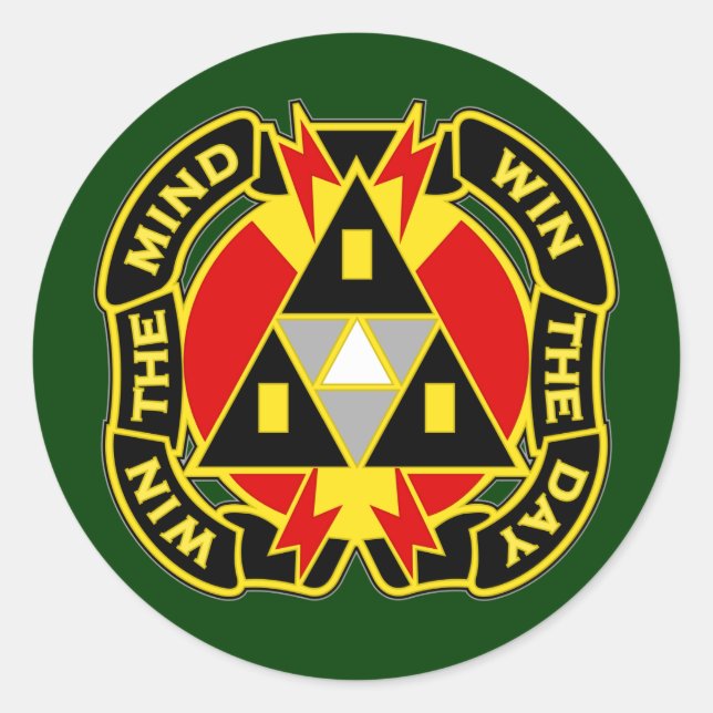 9th Psychological Operations Bn DUI Classic Round Sticker (Front)