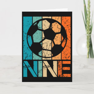 9th Soccer Birthday 9 Year Old 9yr Boys Girl Birth Card