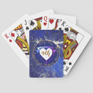9th Wedding Anniversary Lapis Lazuli Colour Playin Playing Cards