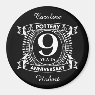 9TH wedding anniversary pottery Magnet
