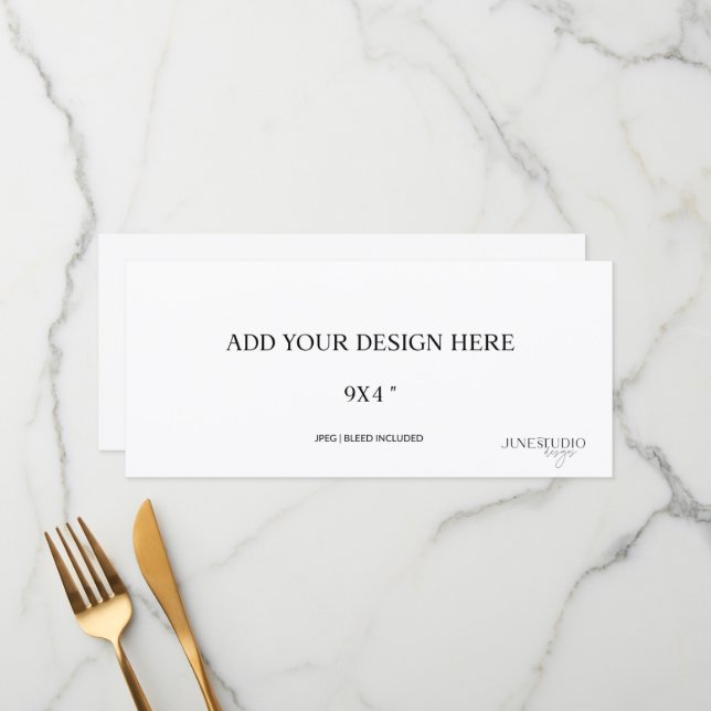 9x4" Seating Chart Card Header Printing (Front/Back In Situ)