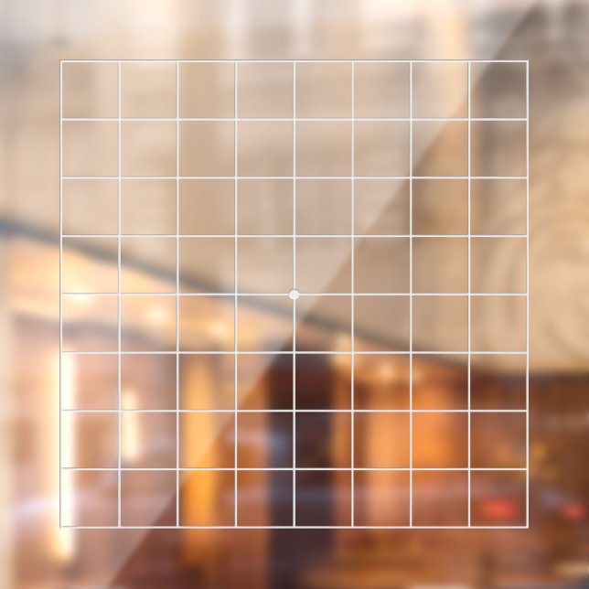 9x9 Goban Etched White Lines Transparent Decal (Sheet 2)