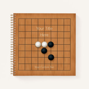9x9 Goban with Useable Game Board (2) Custom Notebook