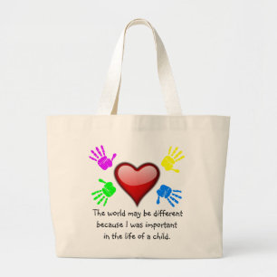 A0001. I Made a Difference in the Life.Bag.1 Large Tote Bag