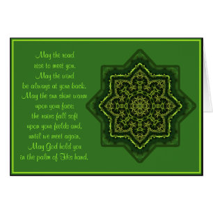 A035 Celtic Mandala Blessing Card.2-May the Road