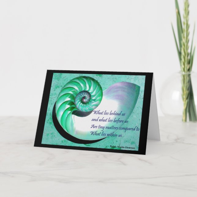 A04 Nautilus Shell Inspirational Quote Card 1 (Front)