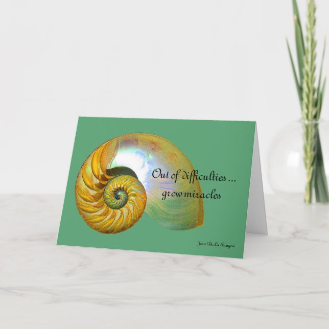 A09 Nautilus Shell - Inspirational Quote Card 2 (Front)