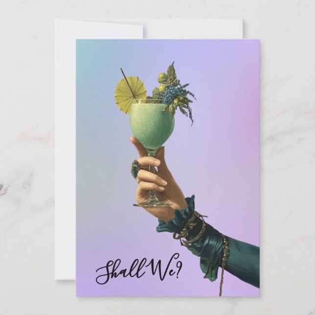 *~* A101 2 Cocktail  PHOTO  Ornate  BACHELORETTE I Invitation (Front)