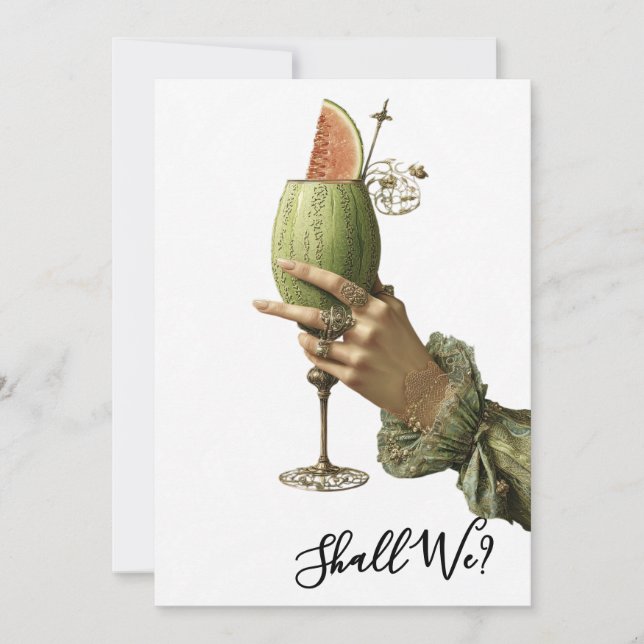 *~* A101 4  Ornate Cocktail PHOTO BACHELORETTE Invitation (Front)