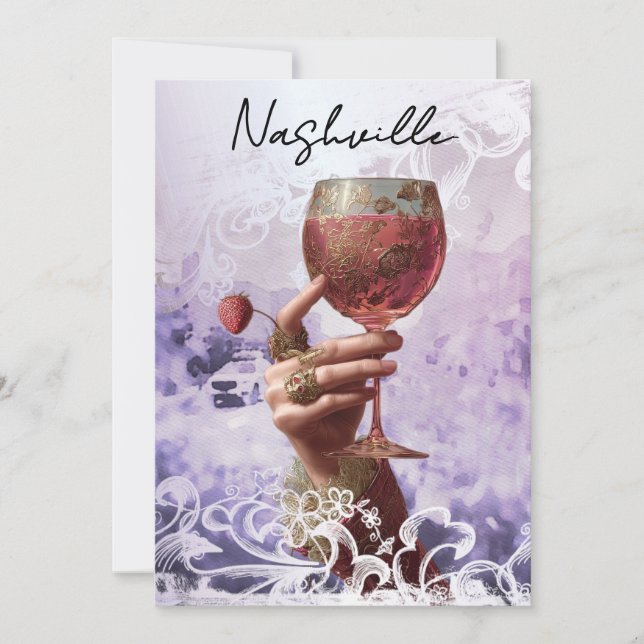 *~* A101 PHOTO Cocktail 30  Nashville BACHELORETTE Invitation (Front)