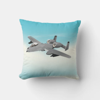 A10 Military Plane Illustration Cushion