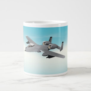 A10 Military Plane Illustration Large Coffee Mug