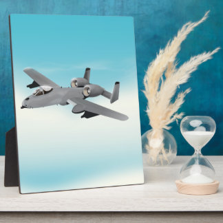 A10 Military Plane Illustration Plaque