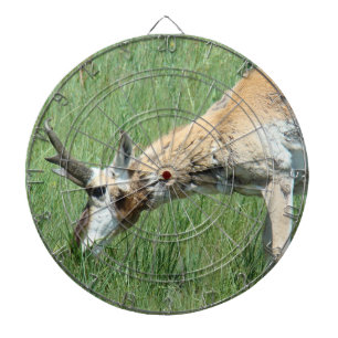 A11 Pronghorn Antelope Buck Grazing Dartboard