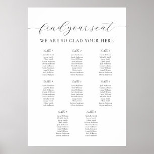 A1 Our Favourite People Seating Chart 8 Tables