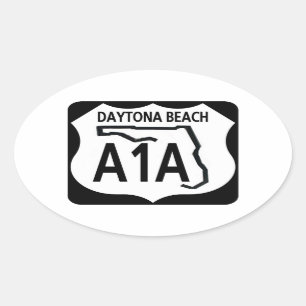 A1A Daytona Beach Oval Sticker