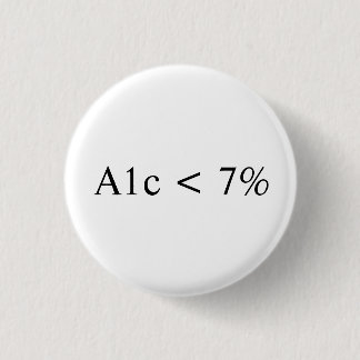 A1c < 7% 3 cm round badge