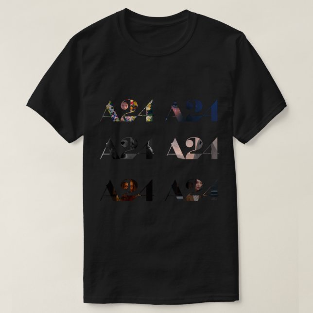 A24 Logo Pack Sticker T-Shirt (Design Front)