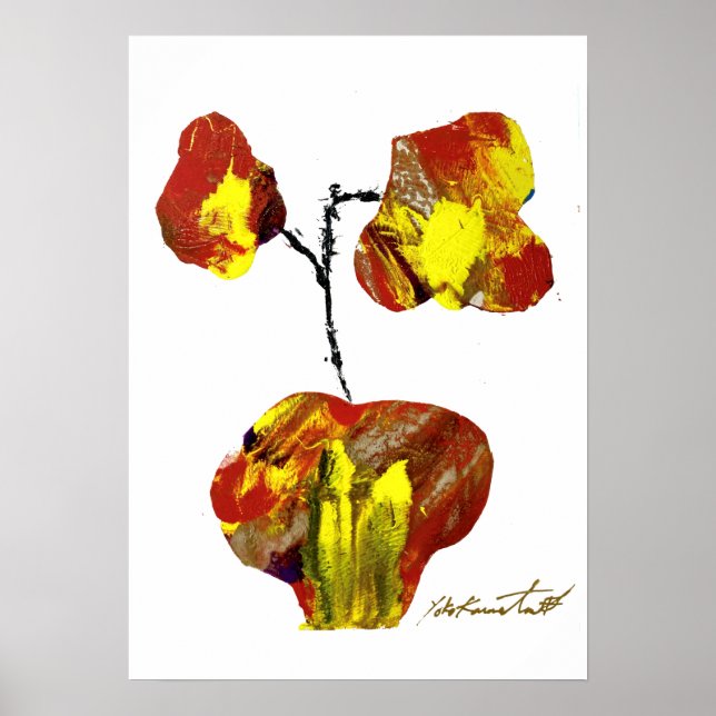 A2 ポスター＊ 花の版画シリーズ ＊ Flower imagen Poster (Front)