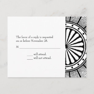 A2 Art Deco Response Card