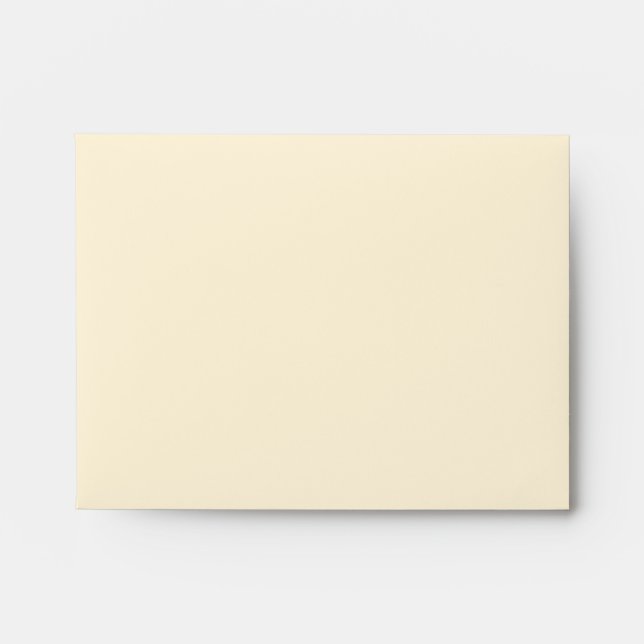 A2 Cream Damask Flap Monogram Envelopes (Front)