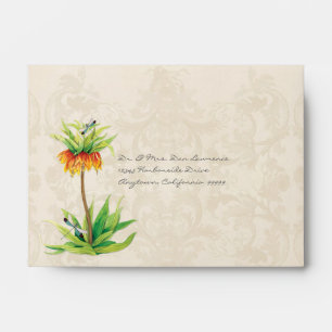A2 Elegant Fritillaria Dragonfly RSVP Response Envelope