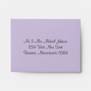 A2 Lavender RSVP with return address Envelope