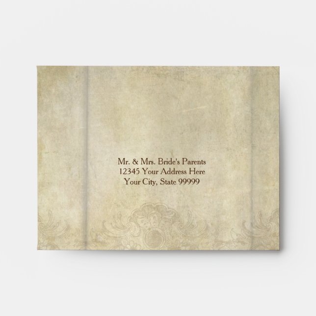 A2 RSVP Elegant Rustic Vineyard Winery Wedding Envelopes (Front)