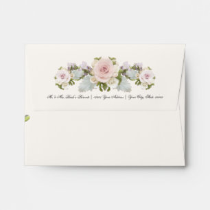 A2 Thank You Pretty Rose Freesia Floral Weddings Envelopes