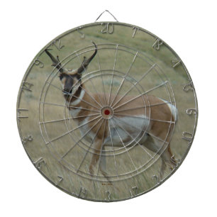 A33 Pronghorn Antelope Buck Crooked Horns Dartboard