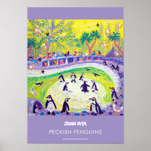 A3 poster by John Dyer. Peckish Penguins