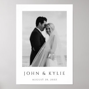 A3 SIZE - Personalise Photo & Wedding Date Poster