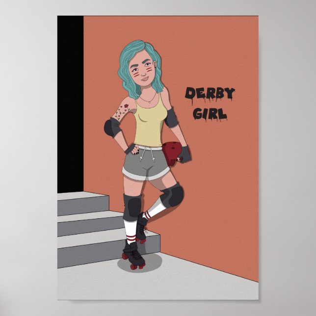A4 Derby Girl Print (Front)