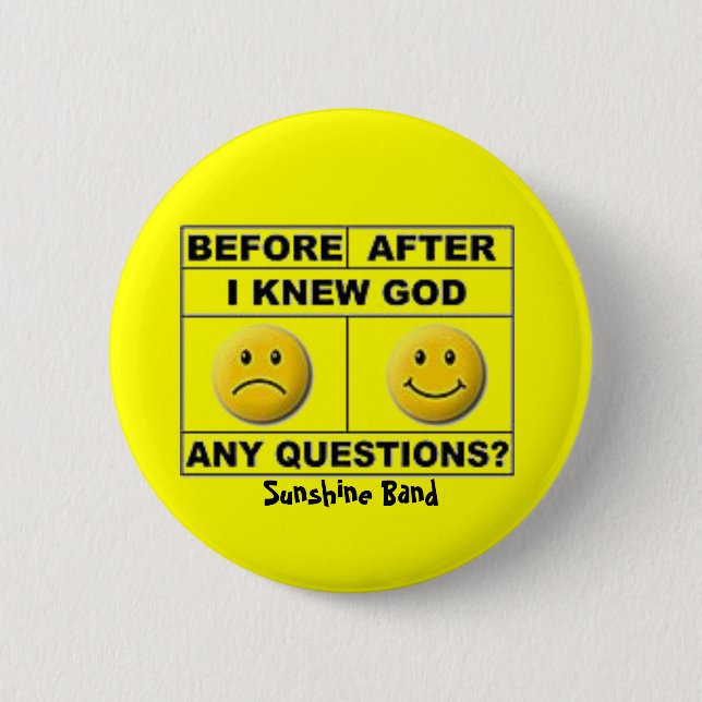 A5018D-md, Sunshine Band 6 Cm Round Badge (Front)