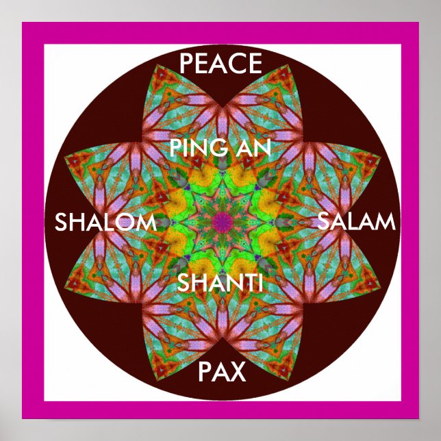 A60 Different Language Peace Poster (Front)