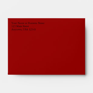 A6 Dark Red Pre-Addressed Envelopes