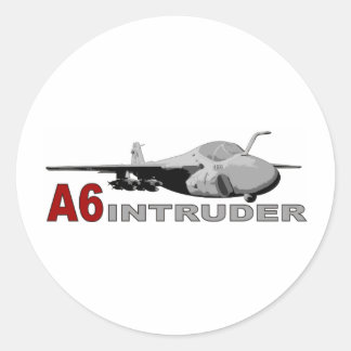 A6 Intruder Classic Round Sticker