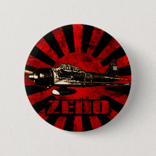 A6M Zero 6 Cm Round Badge