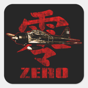 A6M Zero Square Sticker