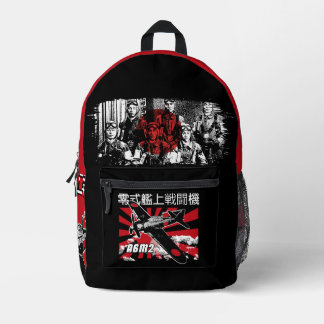 A6M Zero: WWII Japanese Fighter Icon Printed Backpack