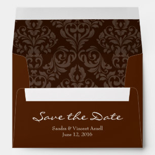 A7 5x7 Chocolate Brown Save the Date Envelopes