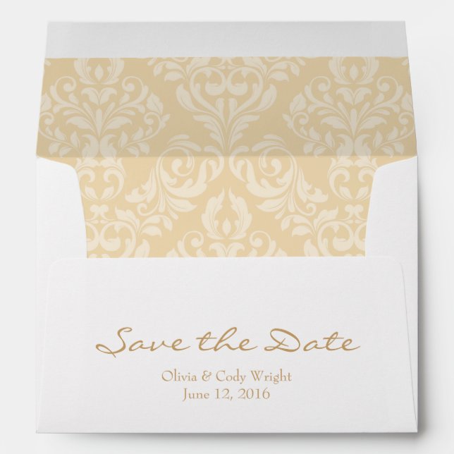 A7 5x7 Cream White Save the Date Envelopes (Back (Bottom))