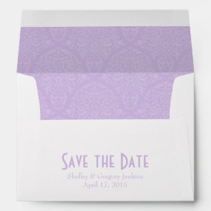 A7 5x7 Lavender White Save the Date Envelopes