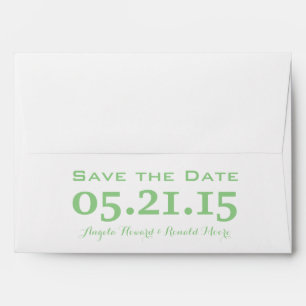 A7 5x7 Mint Sage White Save the Date Envelopes