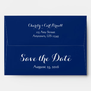 A7 5x7 Navy Blue Save The Date Envelope