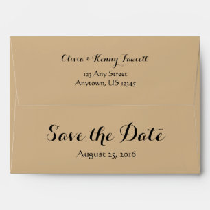 A7 5x7 Tan Brown Save The Date Envelopes